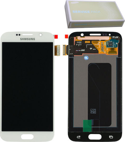 Samsung Οθόνη με Μηχανισμό Αφής για Galaxy S6 (Λευκό)