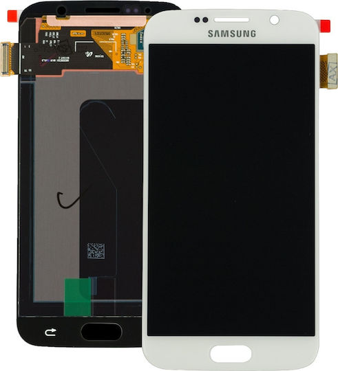 Samsung Οθόνη με Μηχανισμό Αφής για Galaxy S6 (Λευκό)