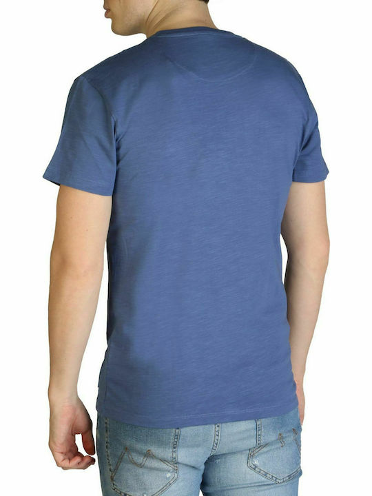 Yes Zee Men's Short Sleeve T-shirt Blue T700-TL18-0704