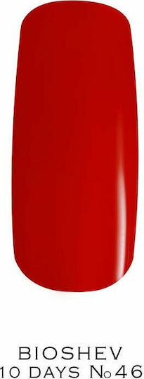 Bioshev Professional 10 Days Color Gel Effect Gloss Βερνίκι Νυχιών Μακράς Διαρκείας Κόκκινο 046 11ml