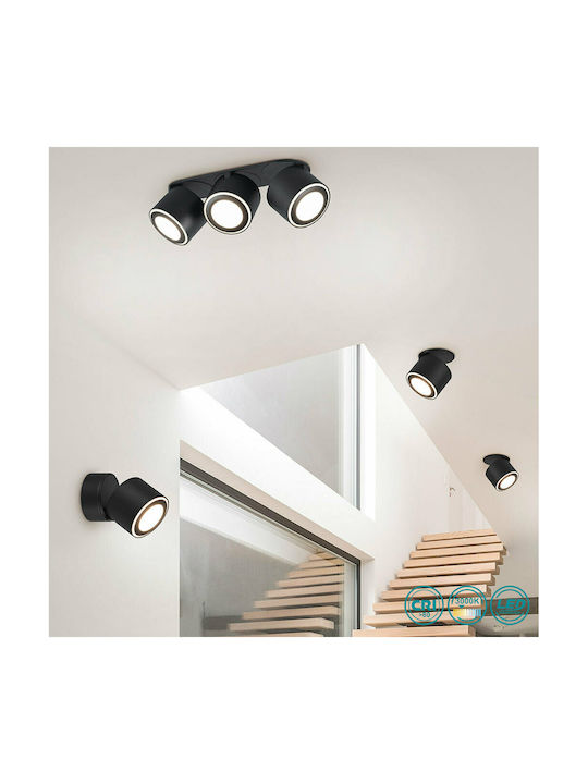 Trio Lighting Taurus Single LED Warm White Spot in Black Color