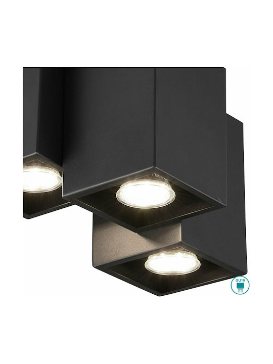 Trio Lighting Fernando Triple Spot with Socket GU10 in Black Color