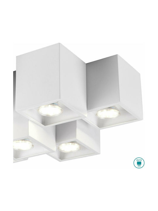 Trio Lighting Fernando Spot cu 6 Lumini și cu Soclu GU10 în Culoare Alb