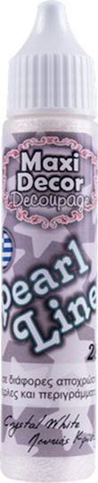 Maxi Decor Στυλό Glitter Λευκό 28ml