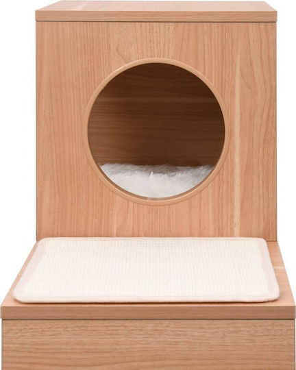 vidaXL Bed Cat Brown 68x100x34cm