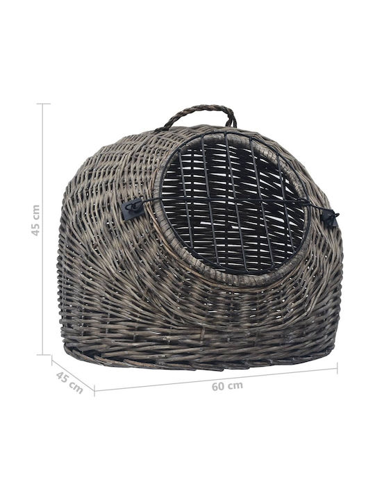 vidaXL Κλουβί Μεταφοράς Γάτας 45x45x60εκ. Γκρι