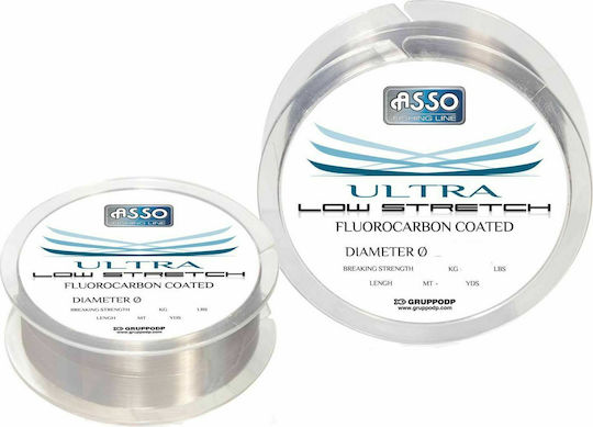 Asso Ultra Low Stretch Πετονιά Ψαρέματος Fluorocarbon Γκρι 150m / 0.18mm