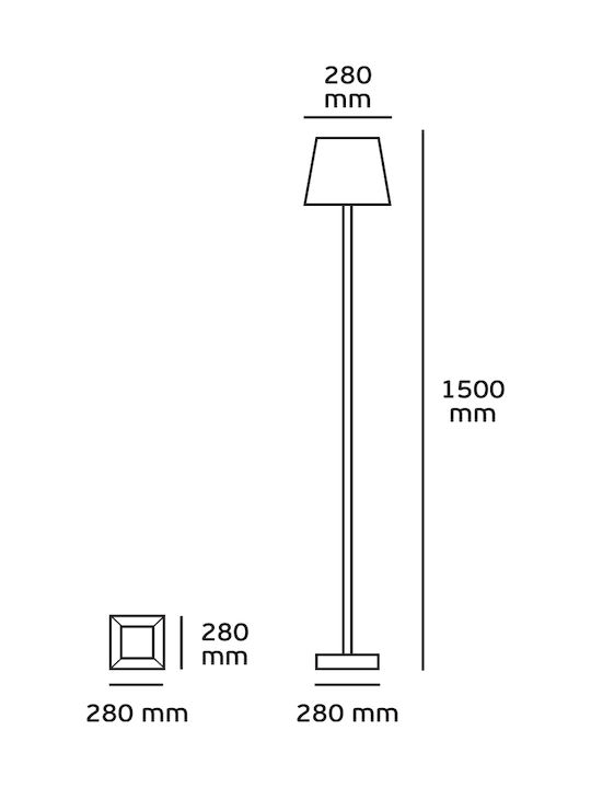 VK Lighting Φωτιστικό Δαπέδου 150x28x28cm VK Lighting Φωτιστικό Δαπέδου 150x28x28cm
