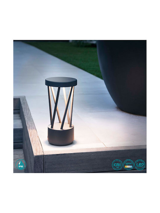 Faro Barcelona Twist Led Outdoor Floor Lamp Lantern 10W with Warm White Light IP65 Black