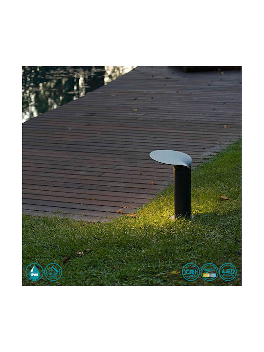 Faro Barcelona Lotus Small Post Outdoor Floor Lamp 18W with Warm White Light IP65 Black