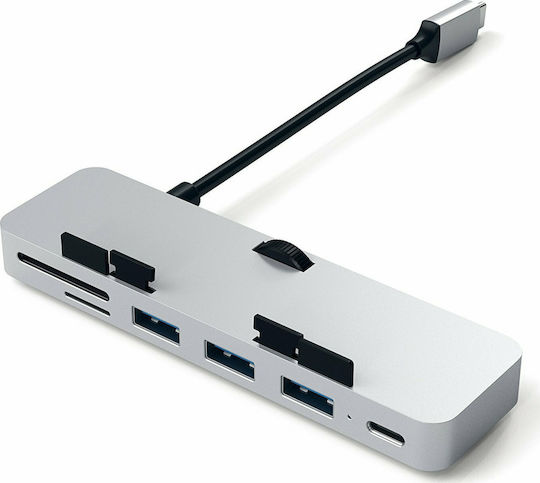 Satechi Hub 4 Θυρών USB 2.0 με σύνδεση USB-C Γκρι