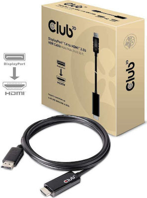 Club3D Cable DisplayPort male - HDMI male 2m Black (CAC-1082)