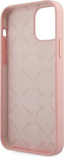 Guess Vintage Script Umschlag Rückseite Kunststoff Rosa (iPhone 12 mini)