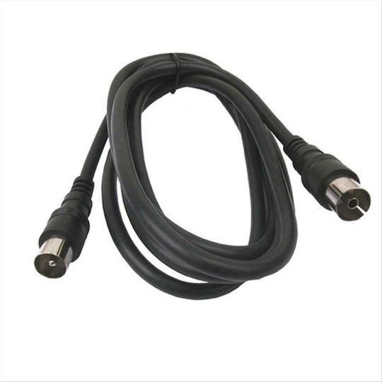 Eurolamp Antenna Cable Coax male - Coax female Black 1.5m (147-13128) 1pcs
