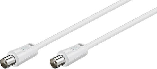 Goobay Antenna Cable Coax male - Coax male White 2.5m (68147) 1pcs