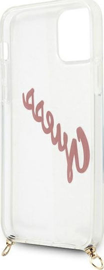 Guess Vintage Script Back Cover Πλαστικό Ροζ (iPhone 12 mini)