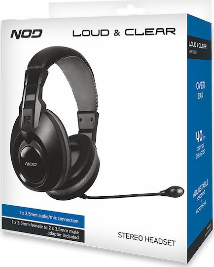 NOD Loud & Clear Over Ear Gaming Headset με σύνδεση 2x3.5mm