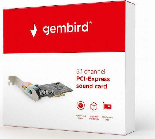 Gembird Innenraum PCI-Express Soundkarte 5.1 SC-5.1-A