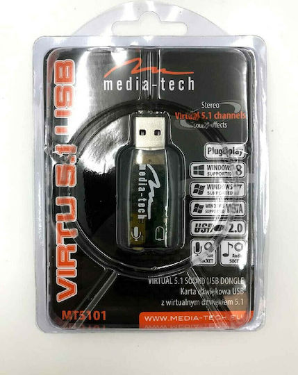Media-Tech Εξωτερική USB Κάρτα Ήχου 5.1 MT5101