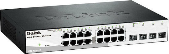 D-Link DGS-1210-20 v1 Managed L2 Switch με 20 Θύρες Gigabit (1Gbps) Ethernet και 4 SFP Θύρες