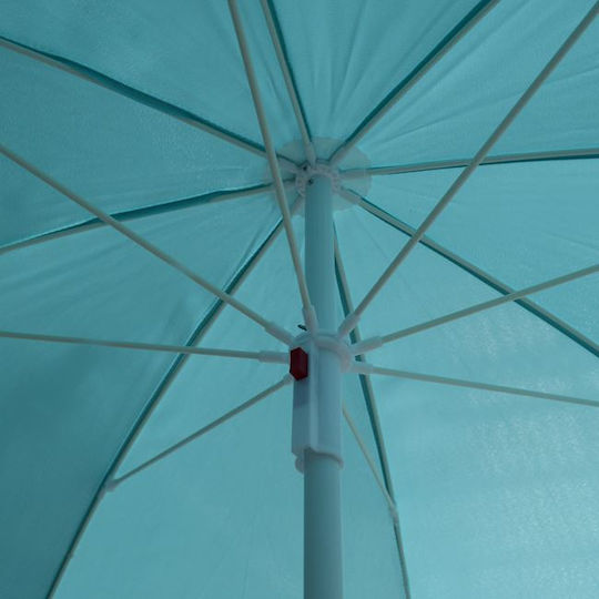 Freebox Fiberglass Folding Beach Umbrella Diameter 2m Light Blue