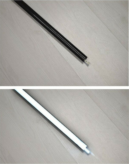 GloboStar Set 5pcs Surface Aluminum Profile for LED Strips Corner with Opal Cover 300x1.6x1.6cm