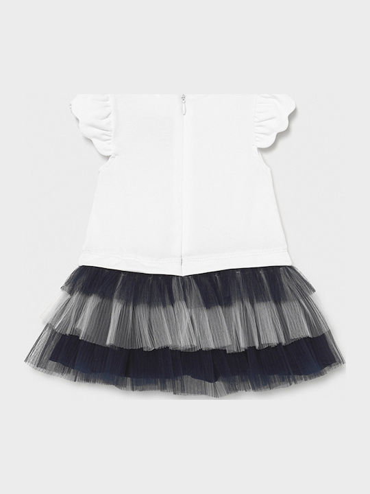 Kinderkleid Kurzärmelig Tüll Marineblau