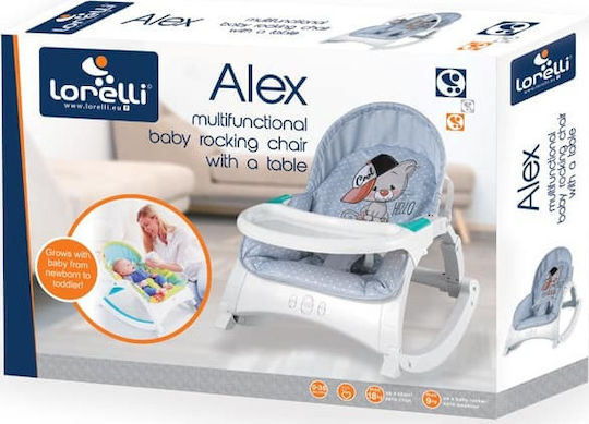 Lorelli Elektrisch Baby Relax Alex mit Musik Green Stars für Kind bis 18kg