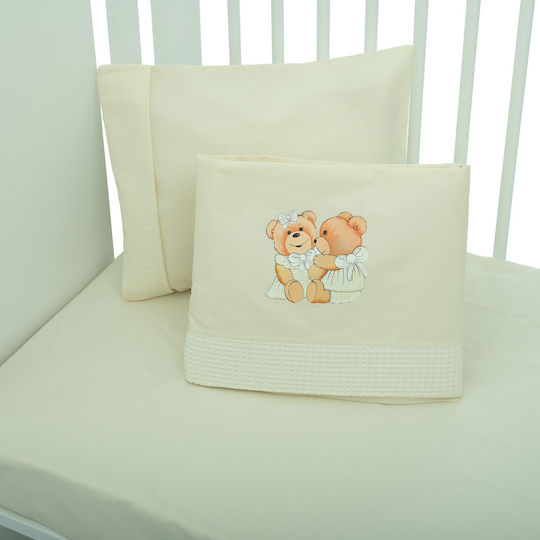 Mother Baby Fitted Set Brownies Beige 70x140cm