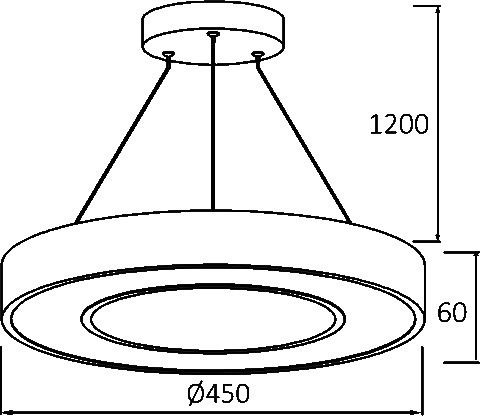 Braytron Pendant Light White 45cm