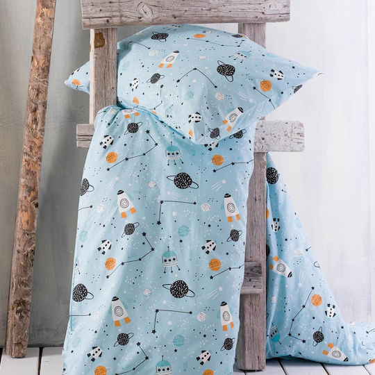 Rythmos Single Set Symbol Astroworld Light Blue 160x260cm