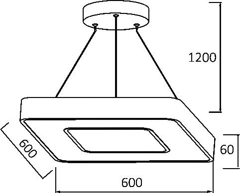 Braytron Braune Deckenleuchte LED 60cm