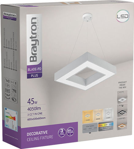 Braytron Braune Deckenleuchte LED 60cm
