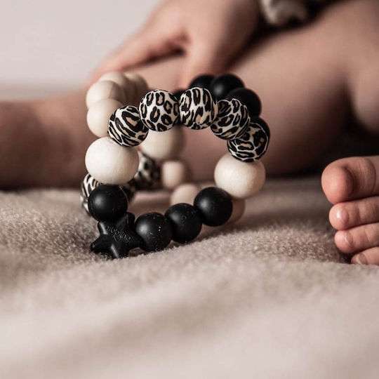 Nibbling Cube Teething Ring Wooden for 0 m+