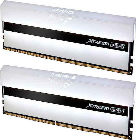 TeamGroup T-Force Xtreem ARGB White 32GB DDR4 RAM with 2 Modules (2x16GB) and 3600 Speed for Desktop