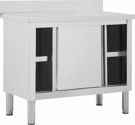 vidaXL Подготвителен шкаф с плъзгащи се врати 100x50x95см