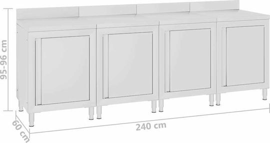 vidaXL Ερμάριο με Ανοιγόμενες Πόρτες 240x60x96cm