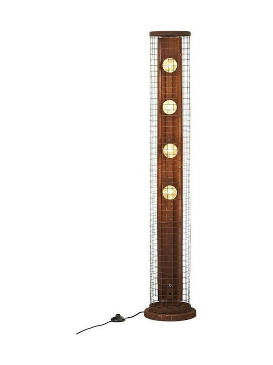 Brilliant Pauletta Floor Lamp H135xW25cm. Brown