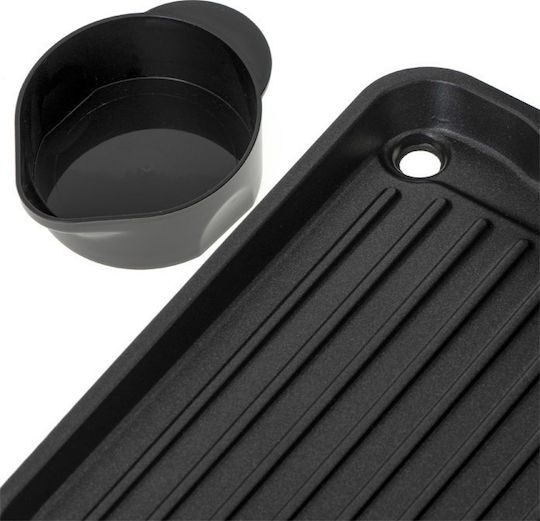 Mesko Tabletop Electric Grill Ribbed Plate 2500W with Lid and Adjustable Thermostat 28cmx23cmcm