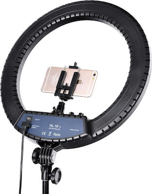 Led Ring Light with 3 mobile holders Ring Light 45cm 2700 - 6500K with Tripod Floor and Mobile Holder