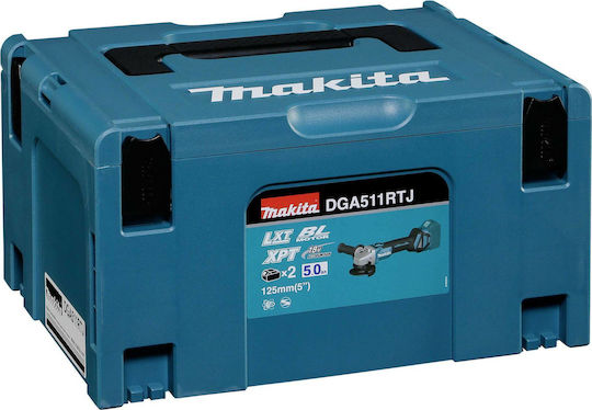 Makita Grinder 125mm Battery Brushless with Speed Control 2x5Ah