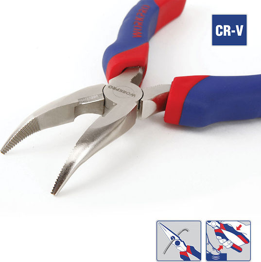 WorkPro Clește de tăiat Curbat CR-V Lungime 160mm