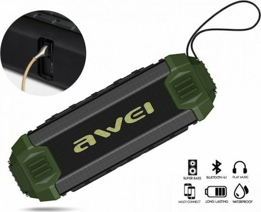 Awei Y280 Bluetooth Speaker 16W with Radio and Battery Life up to 12 hours Green