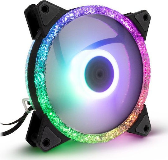 Inter-Tech Argus RS-07 Case Fans 120mm (1200rpm / 59.81cfm) with RGB Lighting and 4-Pin PWM Connection Pack of 3