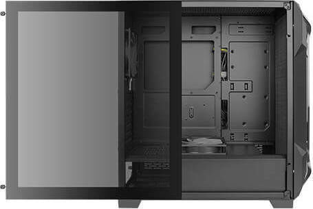 Antec DF600 Flux Gaming Midi Tower Κουτί Υπολογιστή με Πλαϊνό Παράθυρο Μαύρο