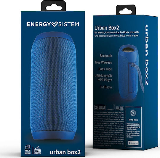 Energy Sistem Urban Box 2 Bluetooth Speaker 10W with Radio and Battery Life up to 12 hours Blue