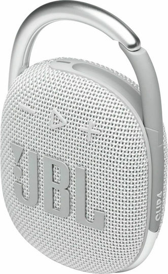 JBL Clip 4 Αδιάβροχο Ηχείο Bluetooth 5W με Διάρκεια Μπαταρίας έως 10 ώρες Λευκό