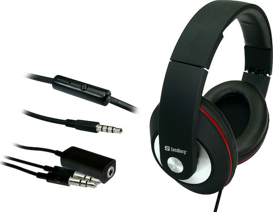 Sandberg Play'n Go Жични Over Ear Слушалки Черни