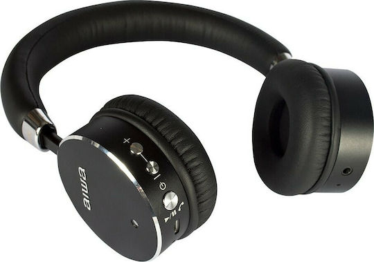 Aiwa HSTBTN-800BK Wireless / Wired On Ear Headphones with 18 hours of Operation Black