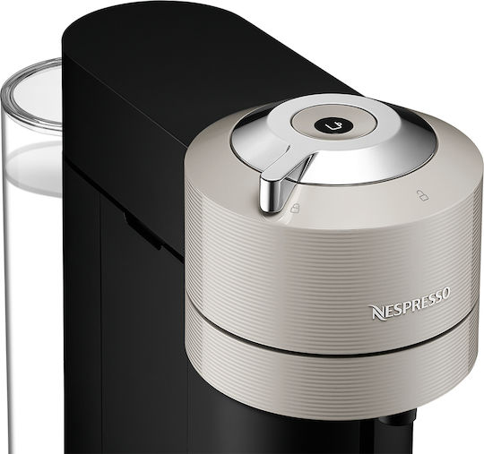 Krups Next Aeroccino Pod Coffee Machine Vertuo with Milk Frother Light Grey